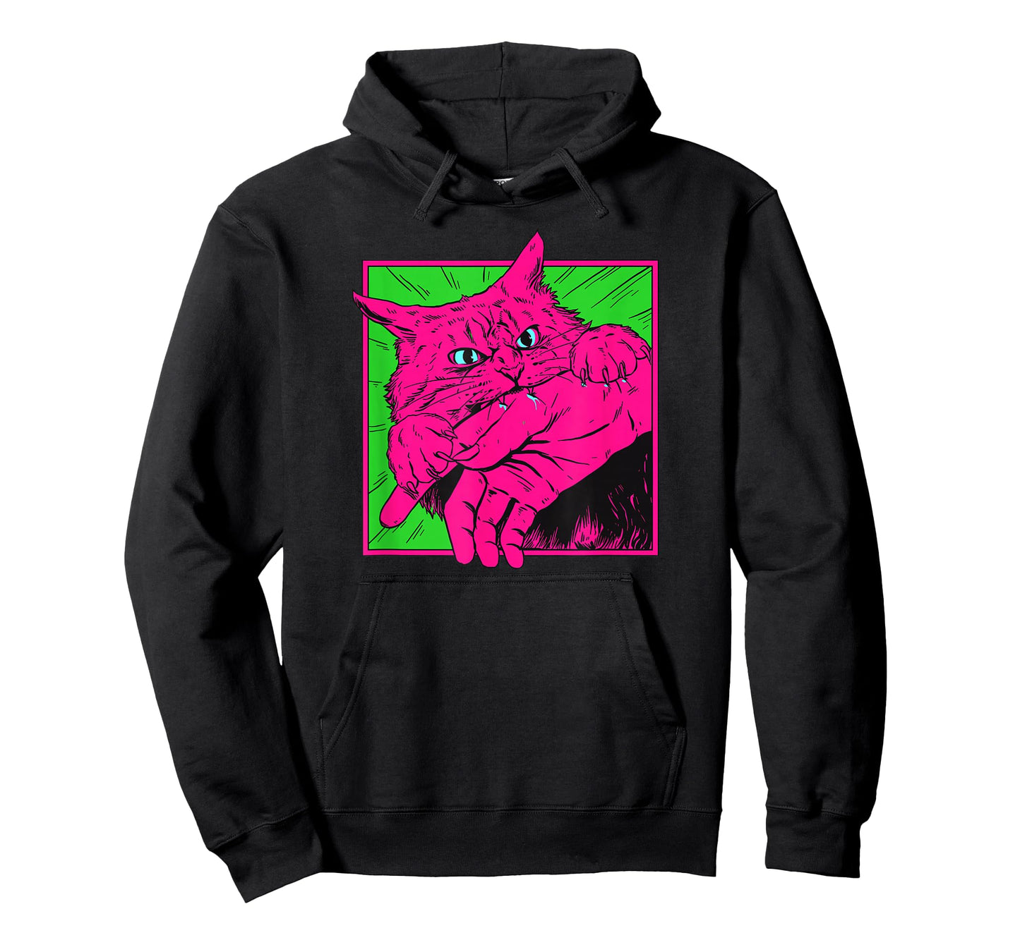 Japanese Cat Bite Anime Manga Meme Tokyo Harajuku Style Art T-Shirt