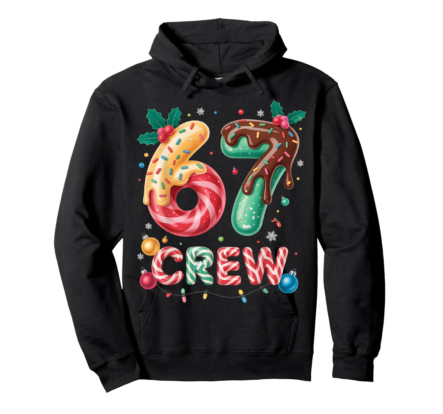 Funny 67 Six Seven Meme Christmas Crew Matching Outfit T-Shirt