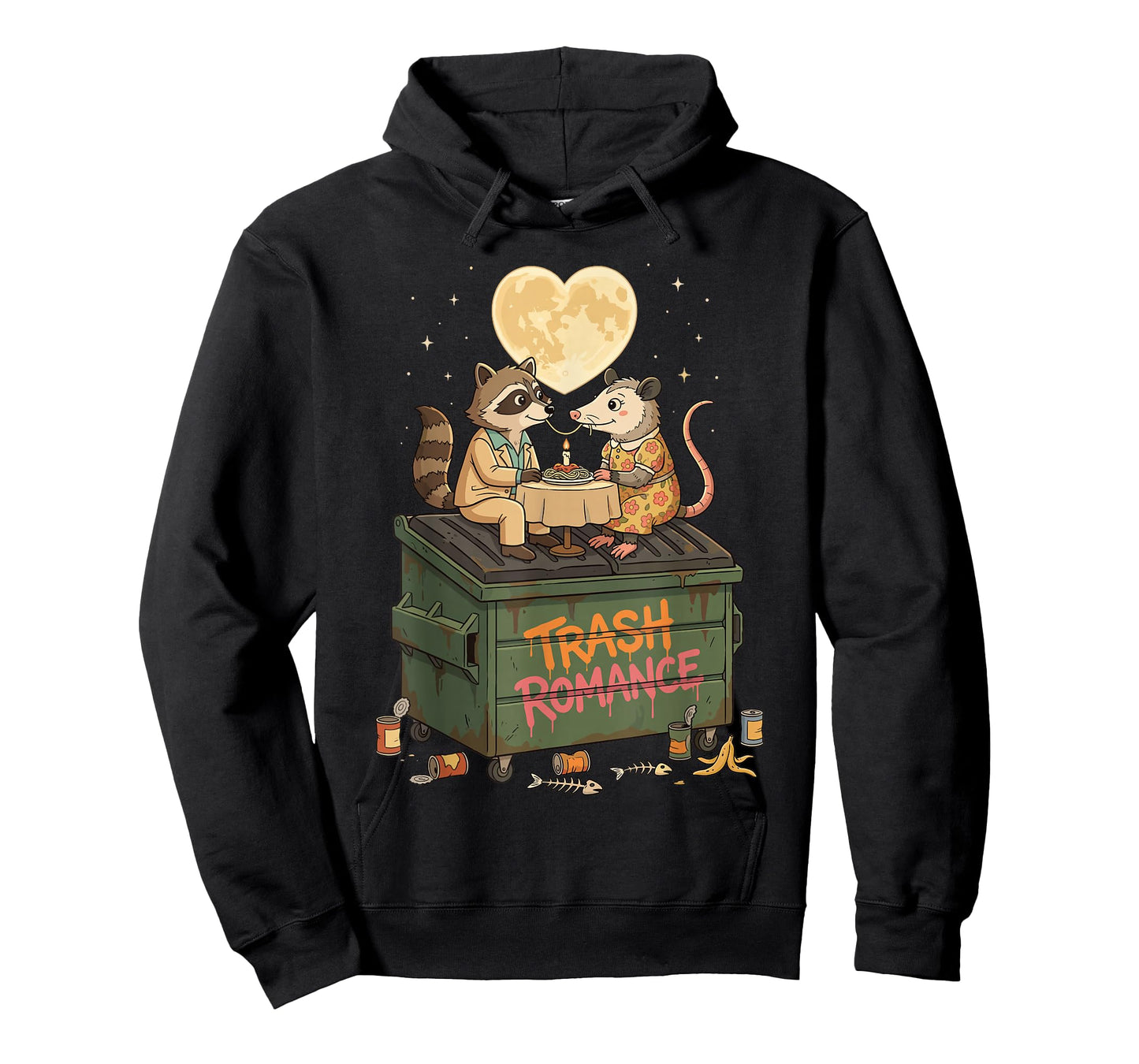 Trash Romance Raccoon Opossum Love Valentine T-Shirt