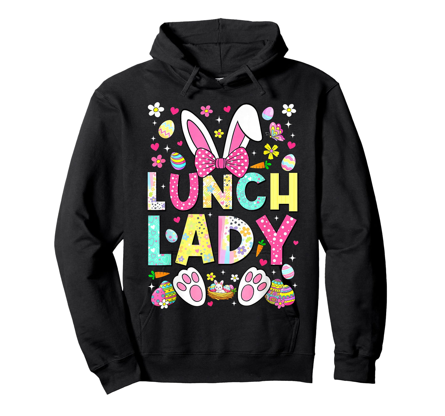 Lunch Lady Crew Funny Bunny Cafeteria Family Easter Day T-Shirt