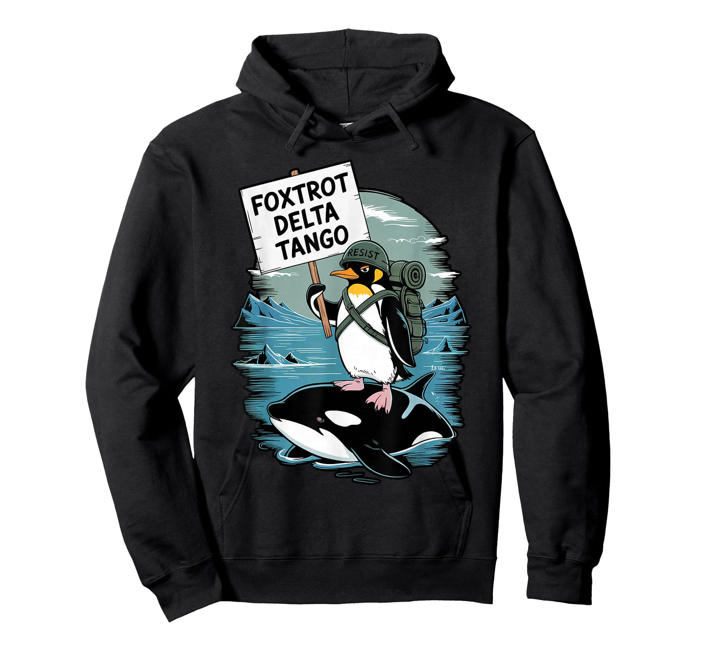 Foxtrot Delta Tango Penguin Dolphin Funny Anti Tariff T-Shirt