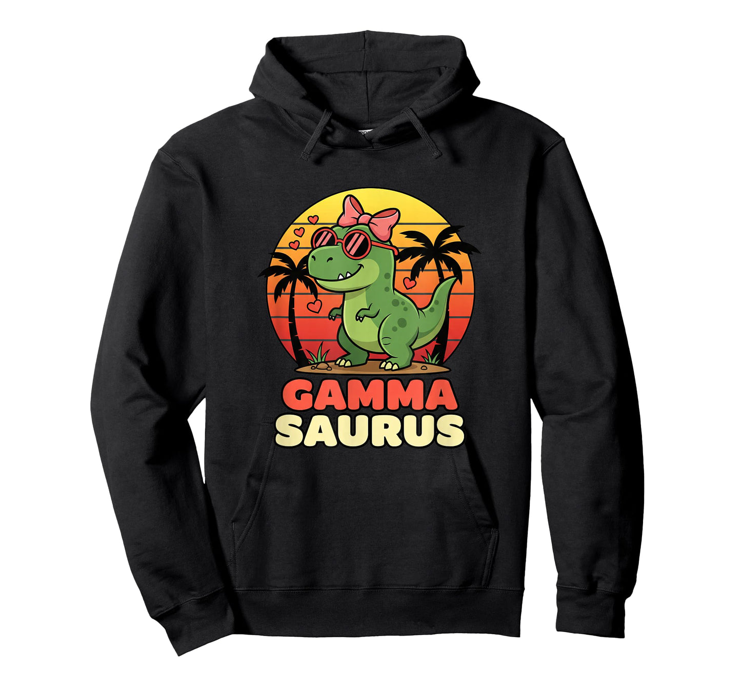 Mythical & Prehistoric Gamma Saurus Grandma Dinosaur Retro T-Shirt