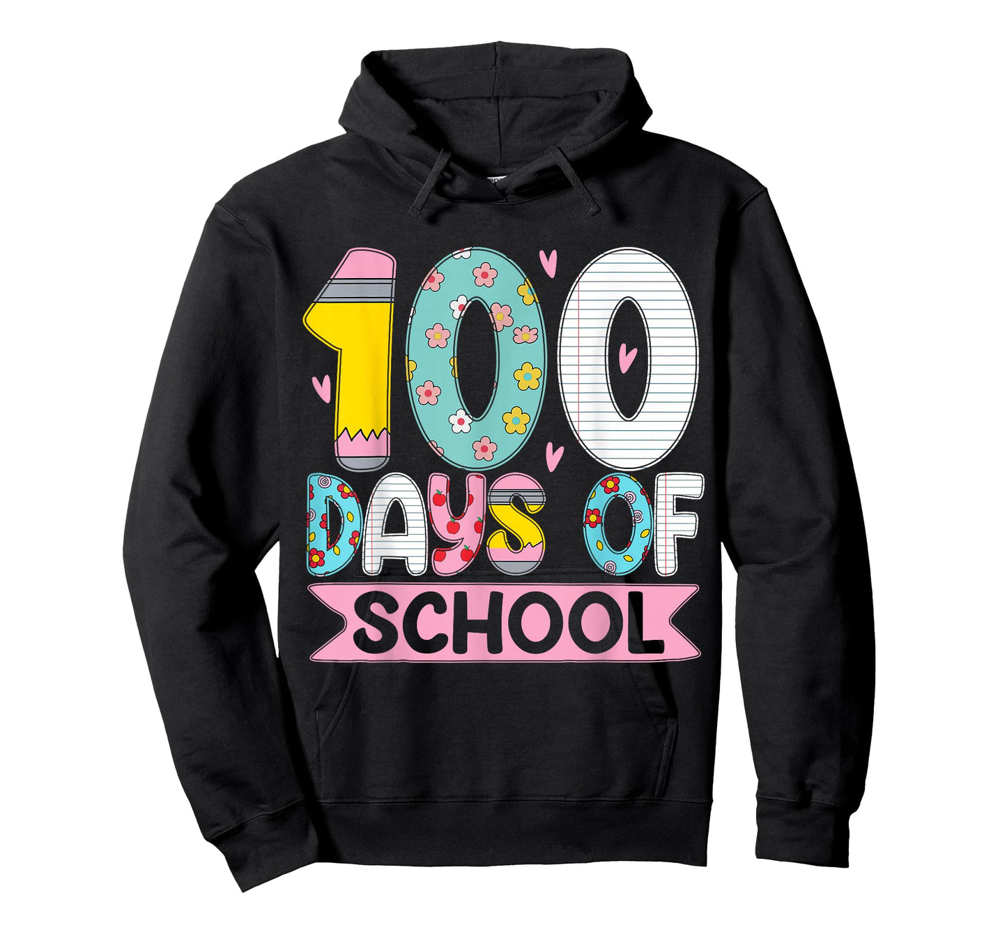 Cute 100 Days of School Toddler Kids Girl 100th Day Teacher T-Shirt