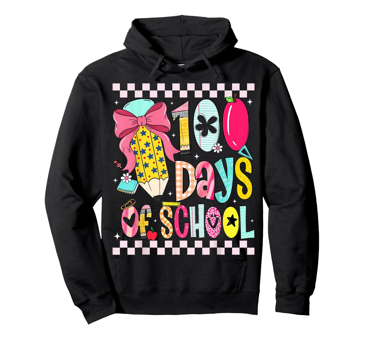 Happy 100 Days of School Coquette Bow Pencil Teacher Student T-Shirt