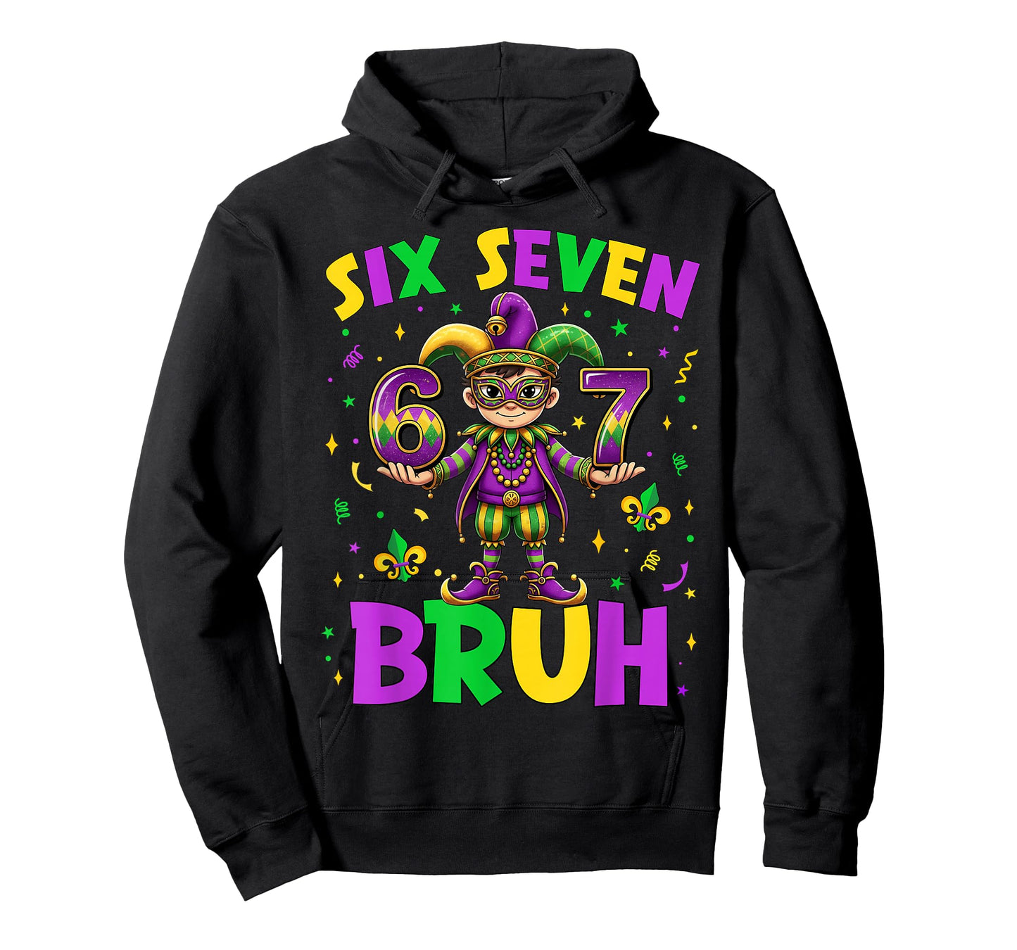 Bruh 67 Six Seven 6 7 Meme Mardi Gras New Orleans Trip Boys T-Shirt