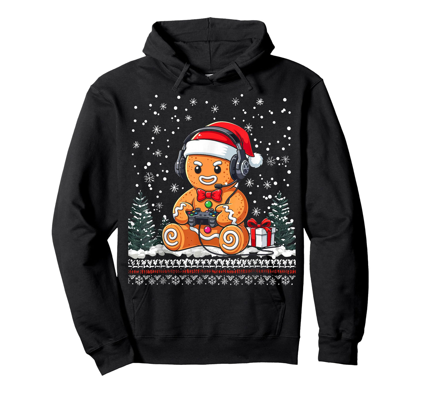 Funny Christmas Gamer Gingerbread Xmas Gaming Men Boy Kids T-Shirt