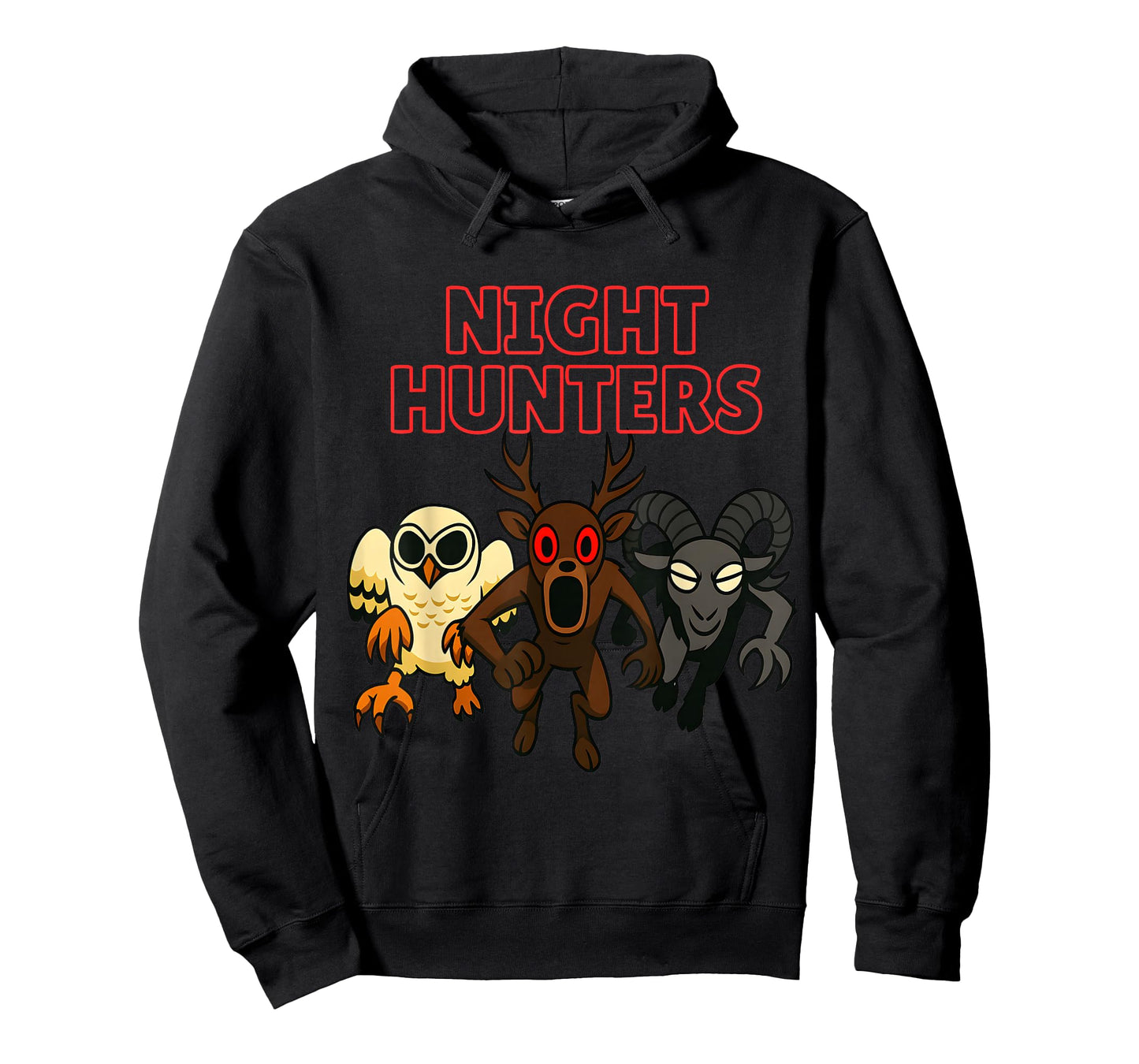 Night Hunters. 3 Animals in The Forest. Cool Gamer Design. T-Shirt