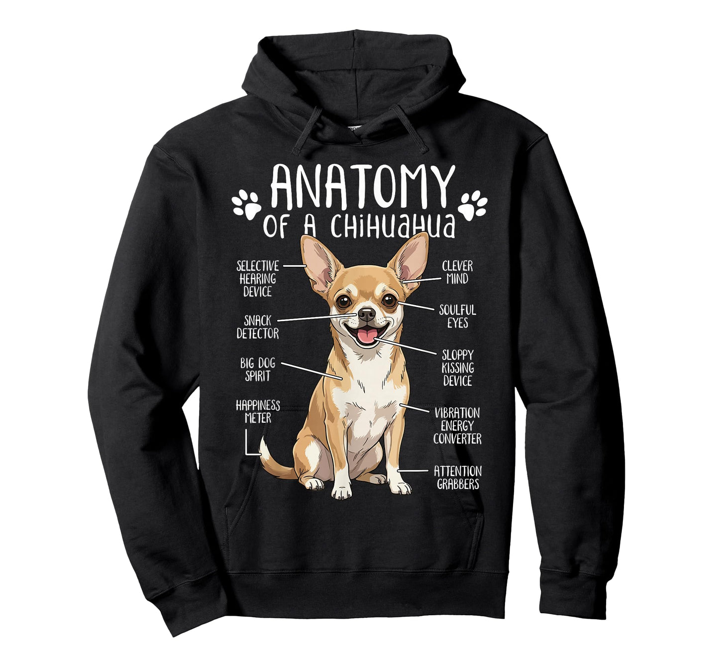Funny Chihuahua Anatomy of A Chihuahua Dog Owner Pet Lover T-Shirt