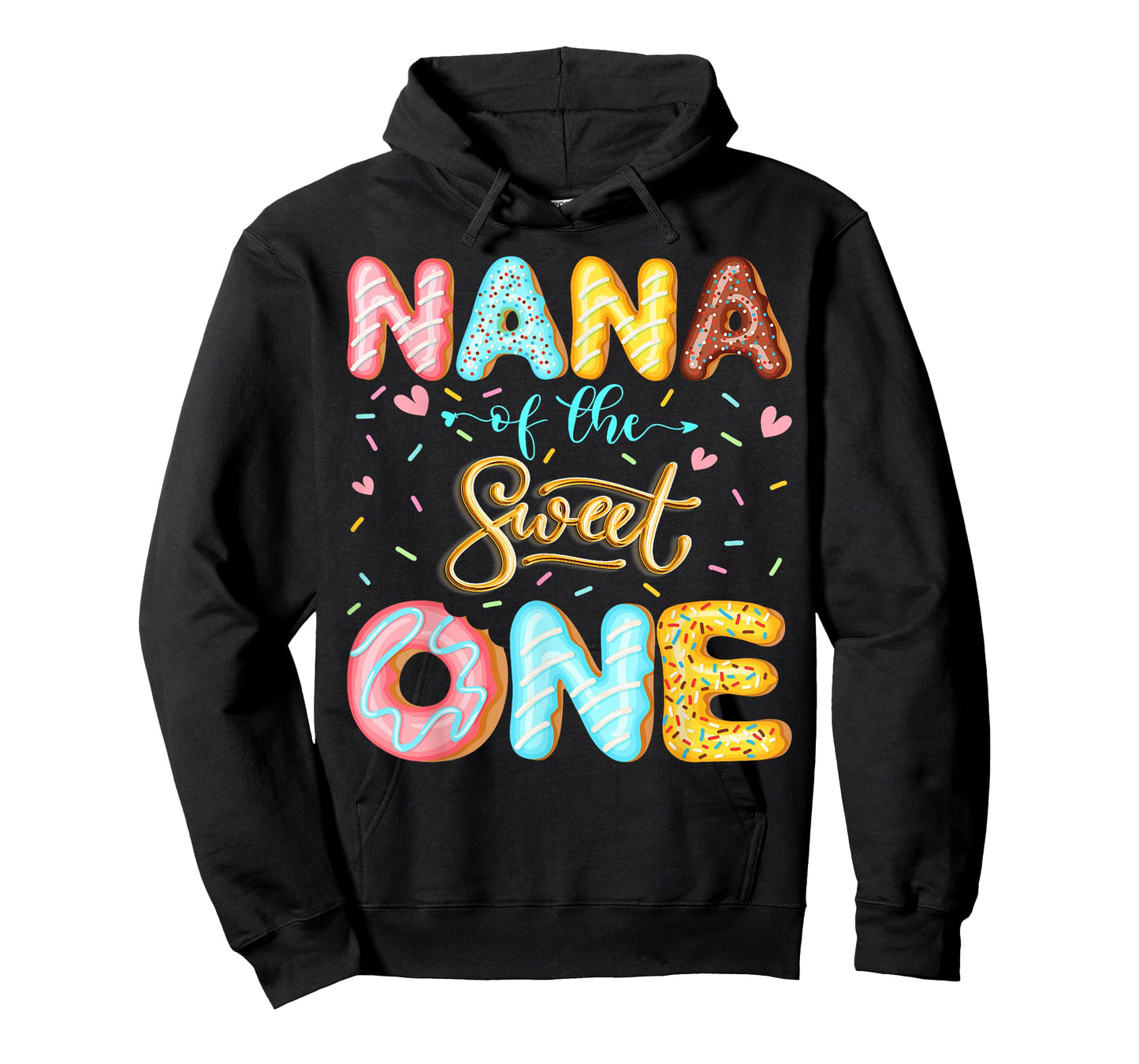 Nana of The Sweet One 1st Birthday Girl Donut Lover T-Shirt