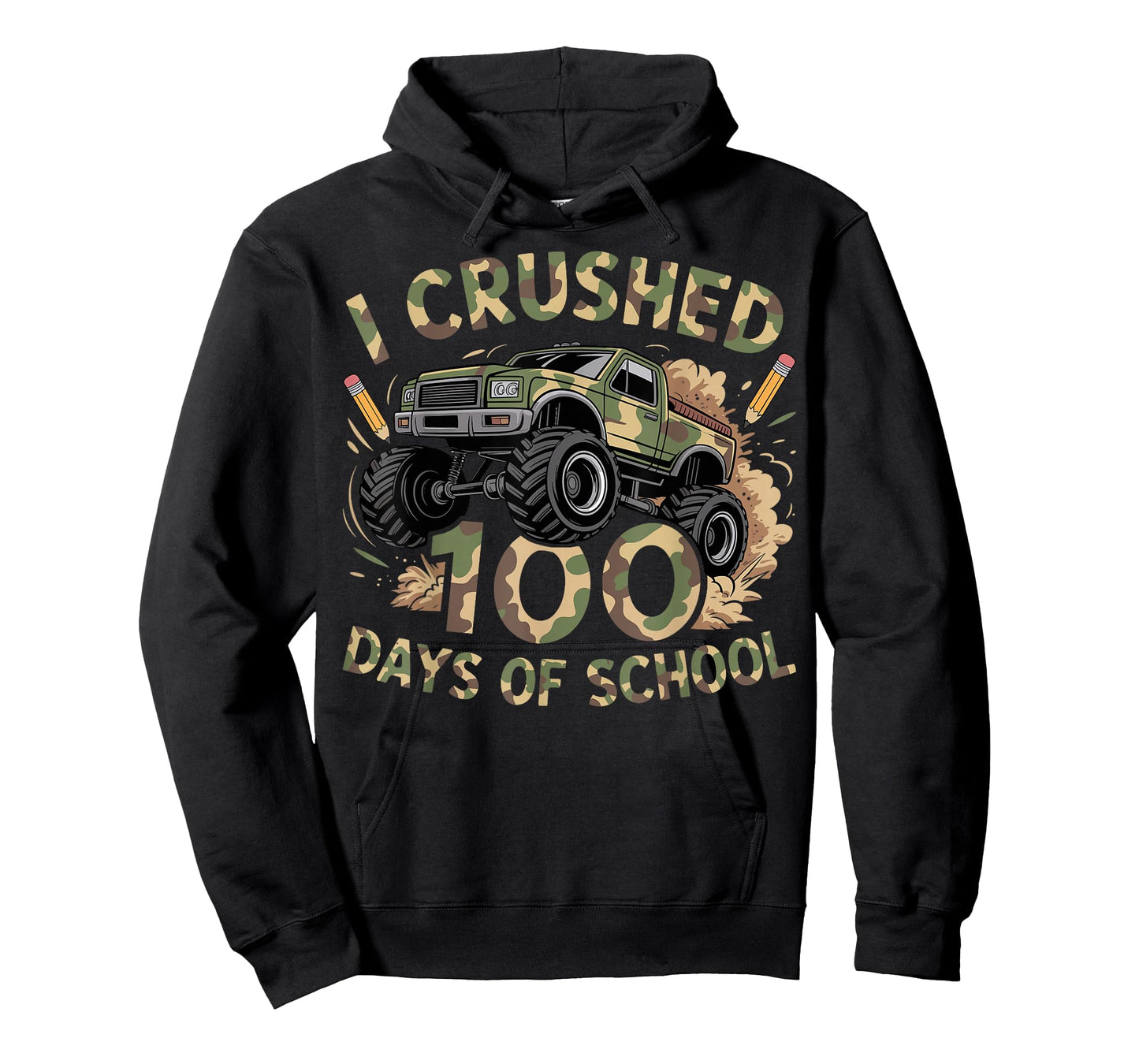 100 Days of School Monster Truck 100th Day of School Boys T-Shirt