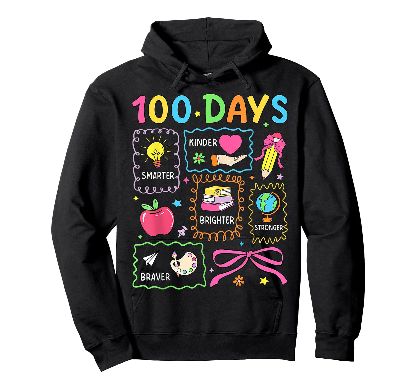 Preppy 100 Days of School 100th Day of School Kids Boys Girl T-Shirt