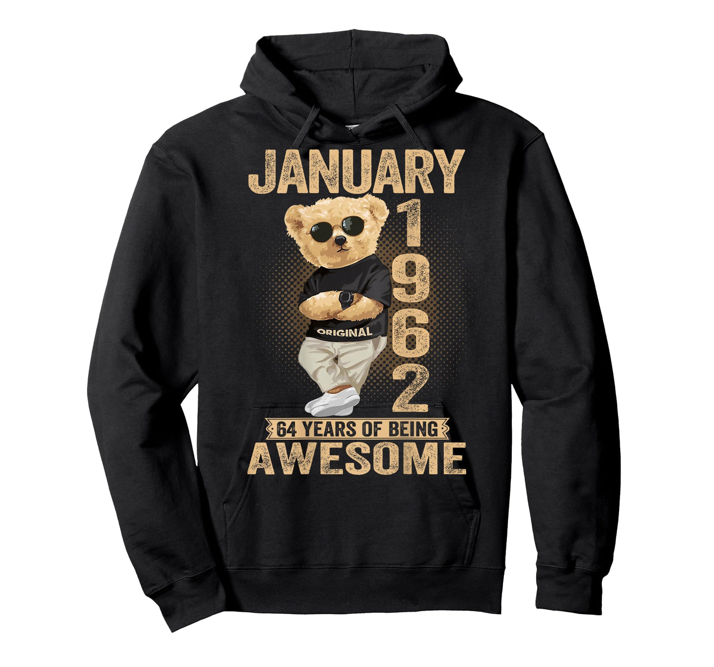 64 Year Old January 1962 Teddy Bear 64th Birthday Men Women T-Shirt