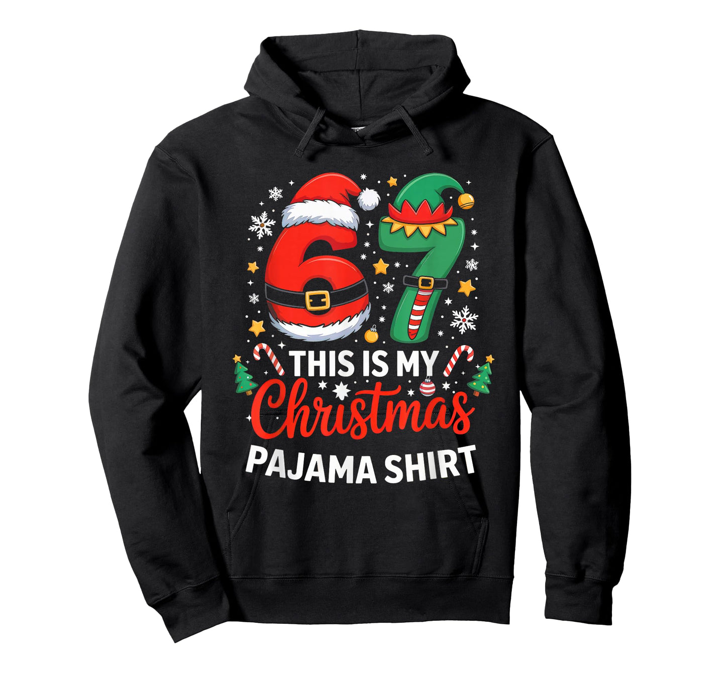 6 7 Christmas Six Seven Meme My Christmas Pajama Shirt T-Shirt