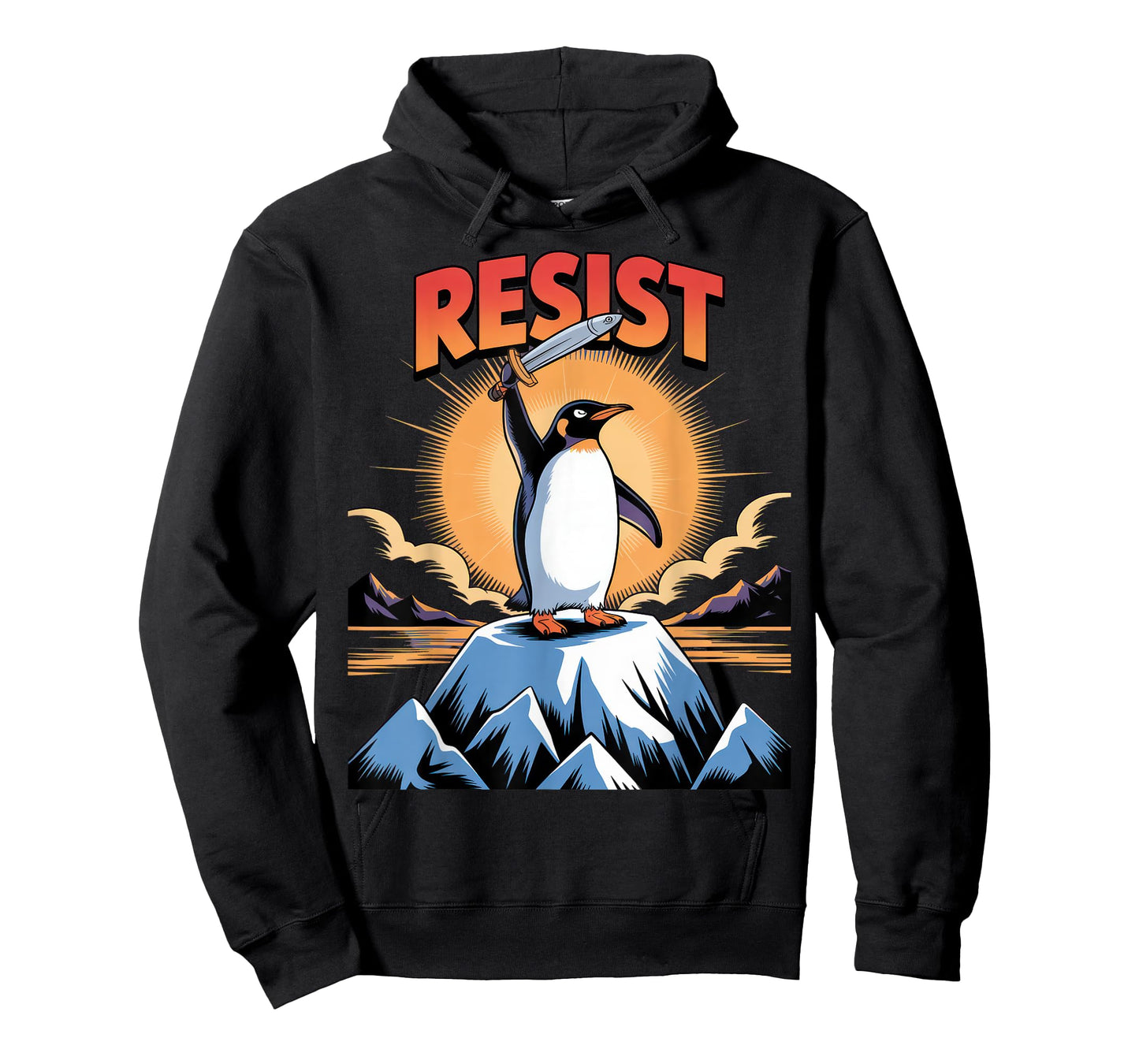 Penguins Protest Against Tariffs Funny Penguin Tariff T-Shirt