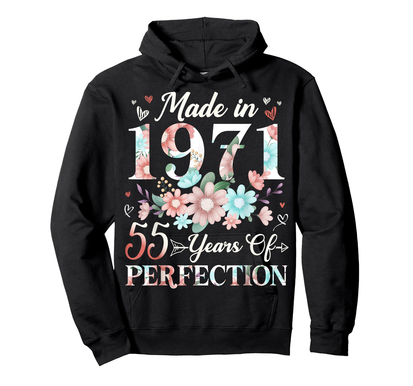 55 Year Old Made in 1971 Floral 55th Birthday Women T-Shirt