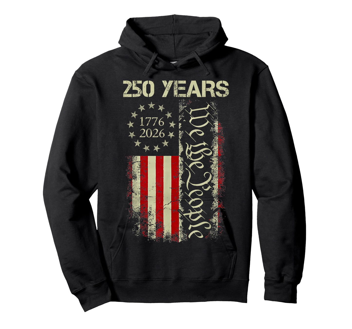 250 Years 1776-2026 250th Birthday USA Flag Patriotic Men T-Shirt