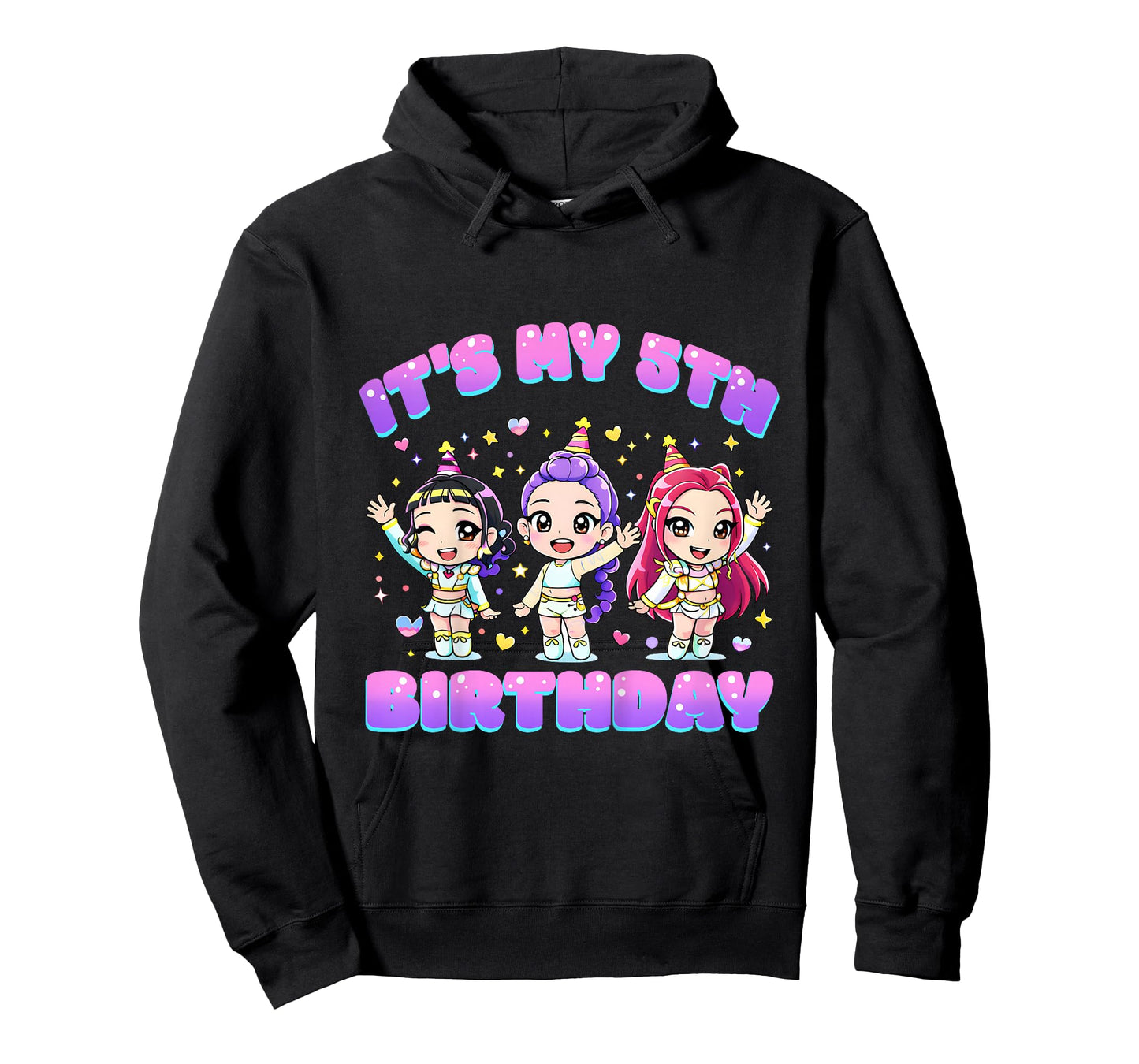 5 Years Old Birthday K pop Kids 5th Birthday Girls K-pop T-Shirt