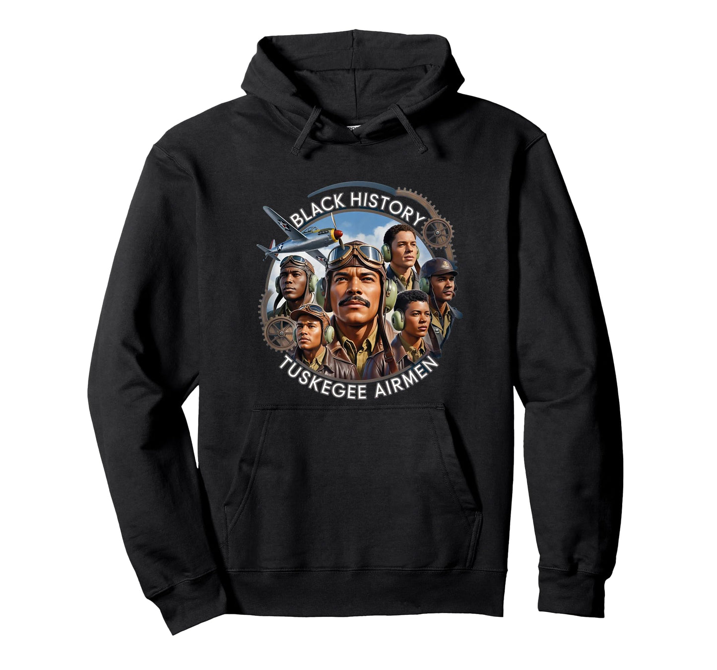 Retro Black Airmen Black History World War 2 Tuskegee Pilots T-Shirt