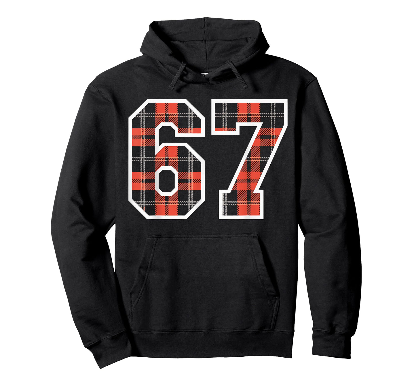 67 Plaid Funny Six Seven Meme Holiday Gen Alpha Slang Teens T-Shirt