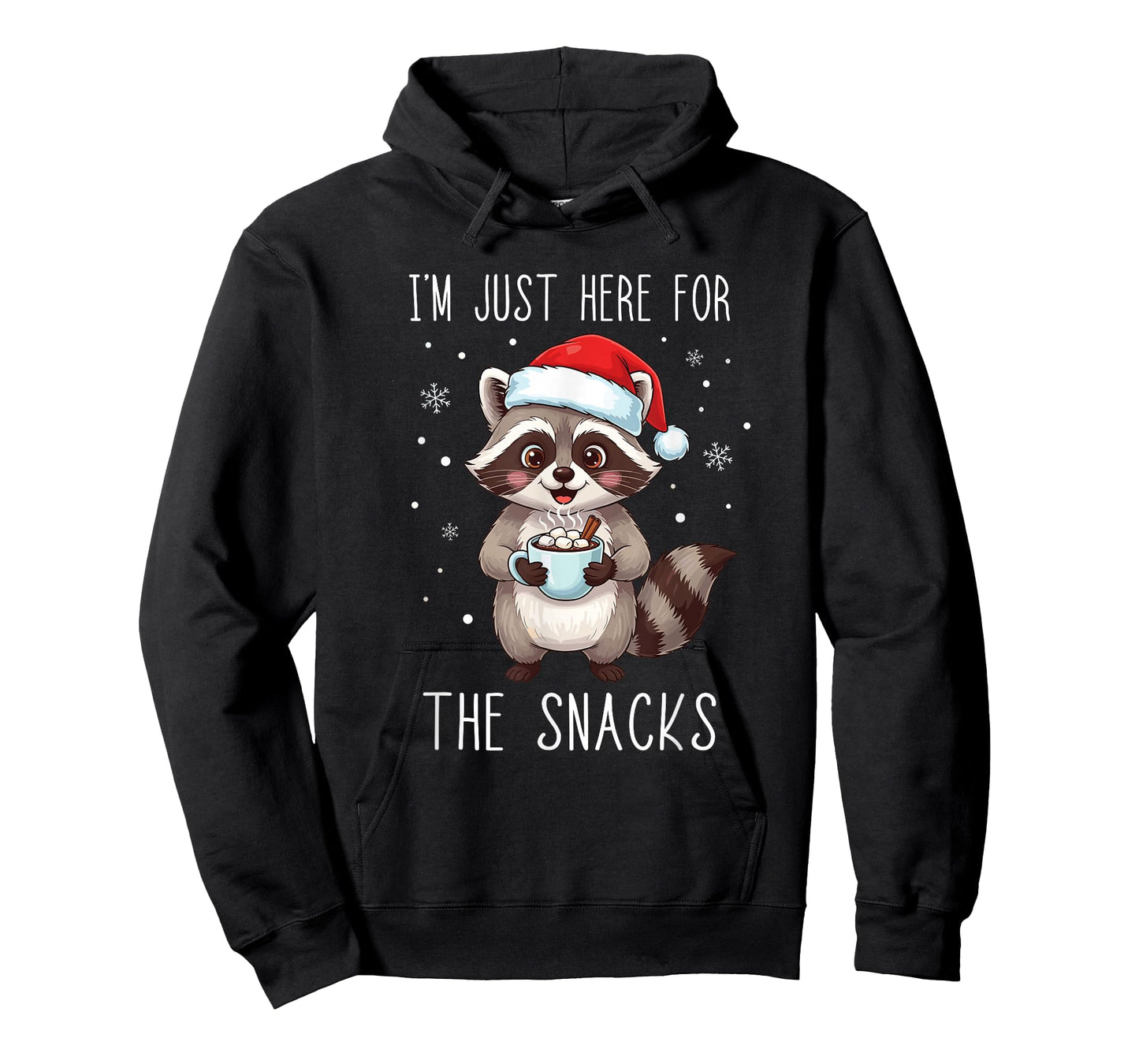 I'm Just Here for The Snacks Christmas Raccoon T-Shirt