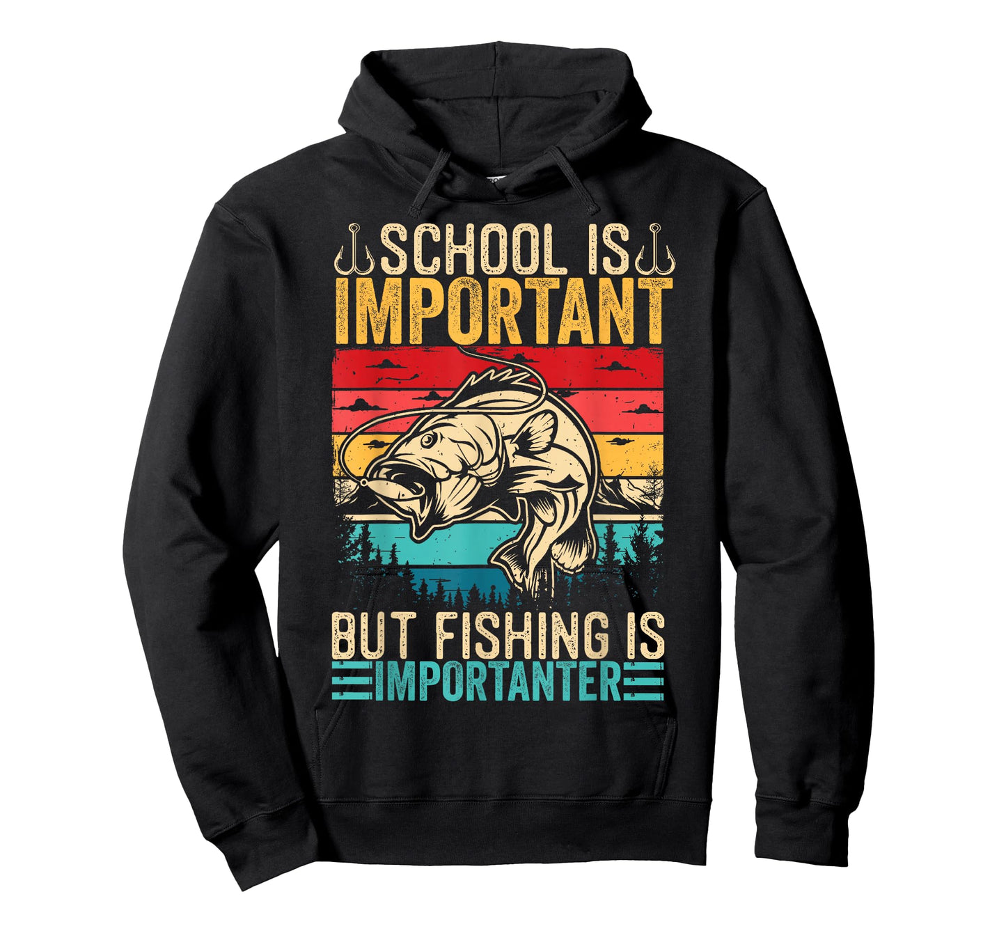 School is Important But Fishing is Importanter Fish Bass Men T-Shirt