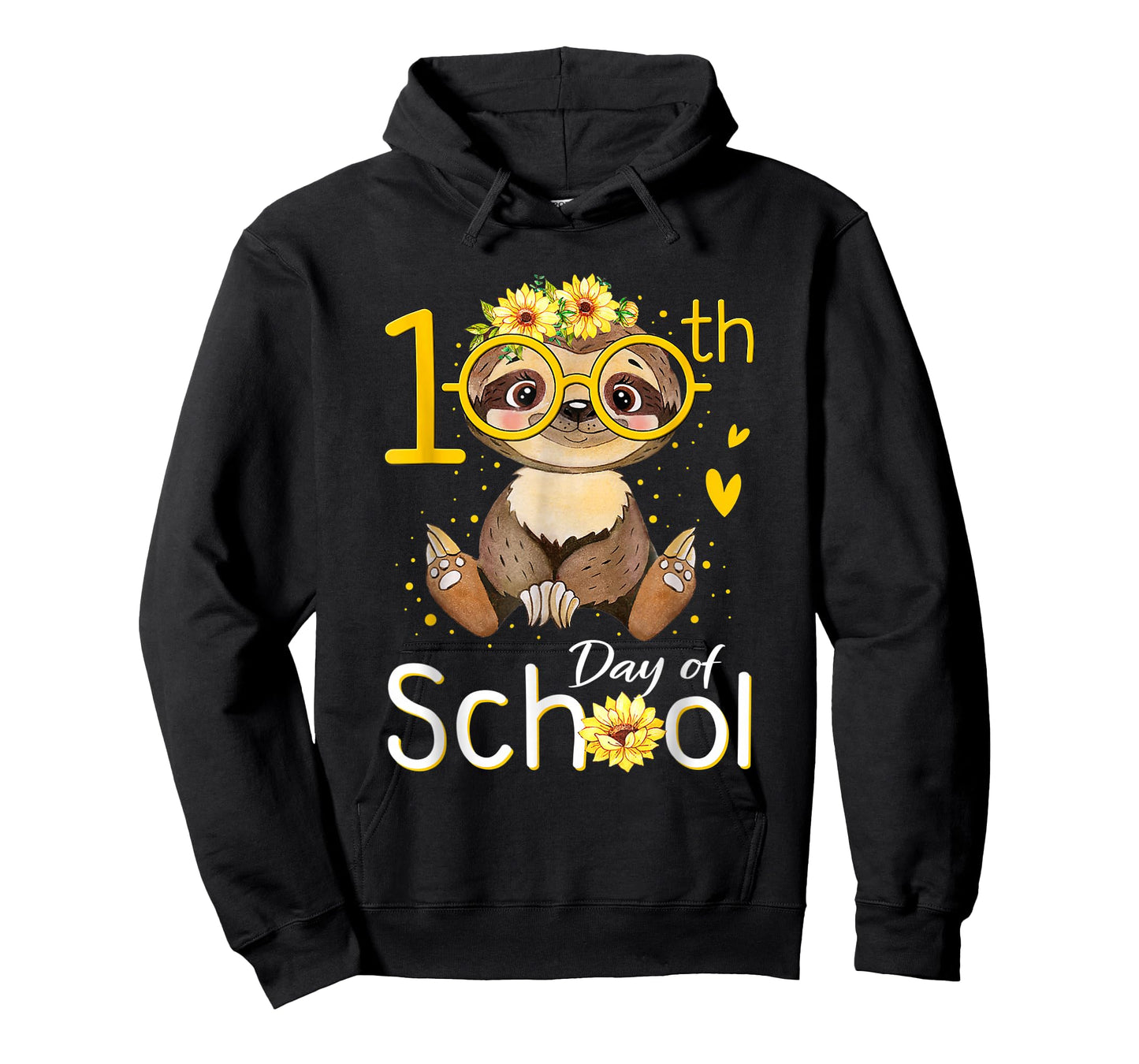 Happy 100 Days of School Sloth 100th Day of School Sloth T-Shirt