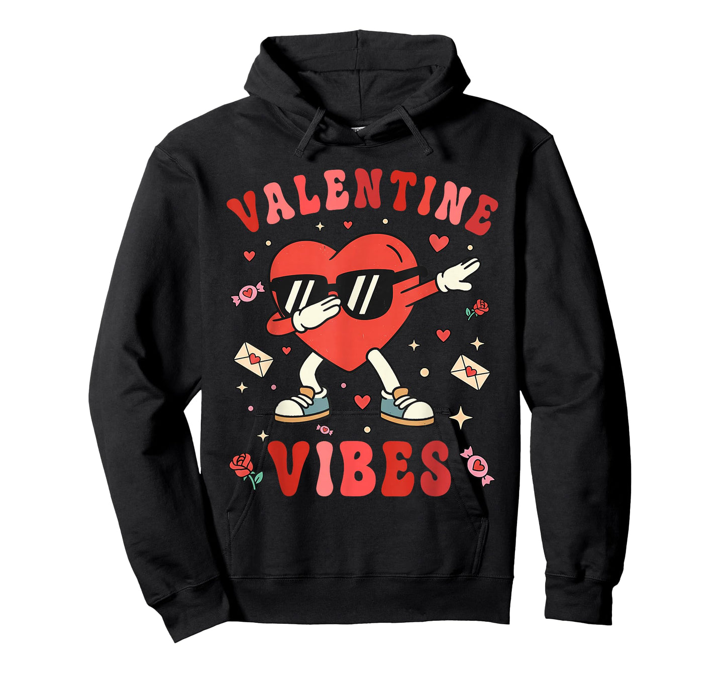 Funny Valentines Tee Dabbing Heart Teen Boys Kids Girls Men T-Shirt
