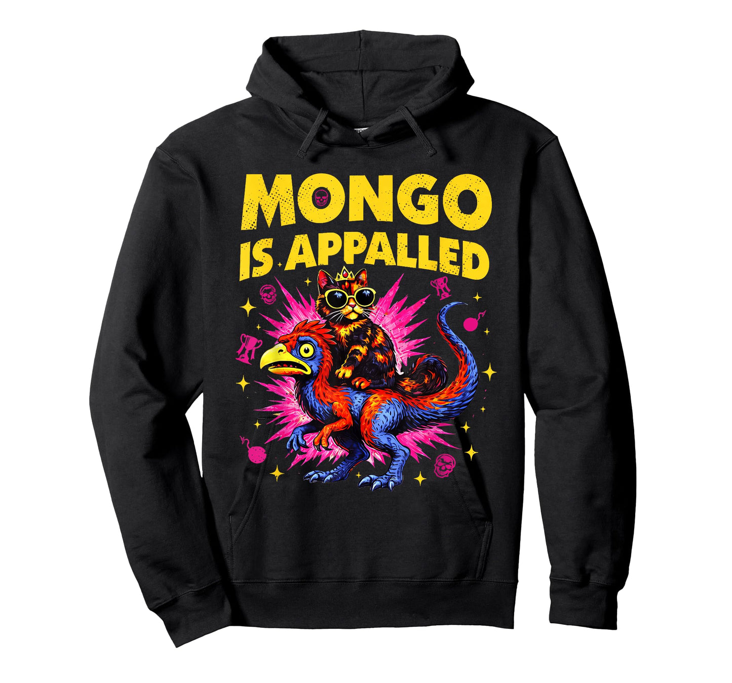 Mongo is Appalled Funny Cat Riding Dinosaur Meme T-Shirt