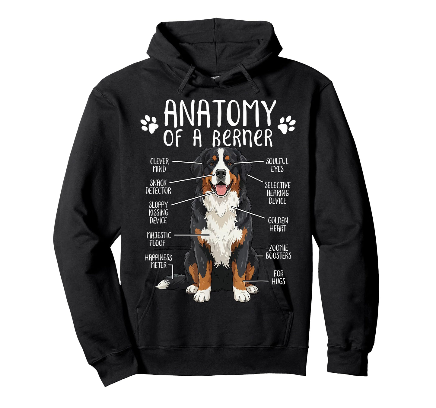 Funny Anatomy Bernese Mountain Dog Cute Berner Lover Owner T-Shirt