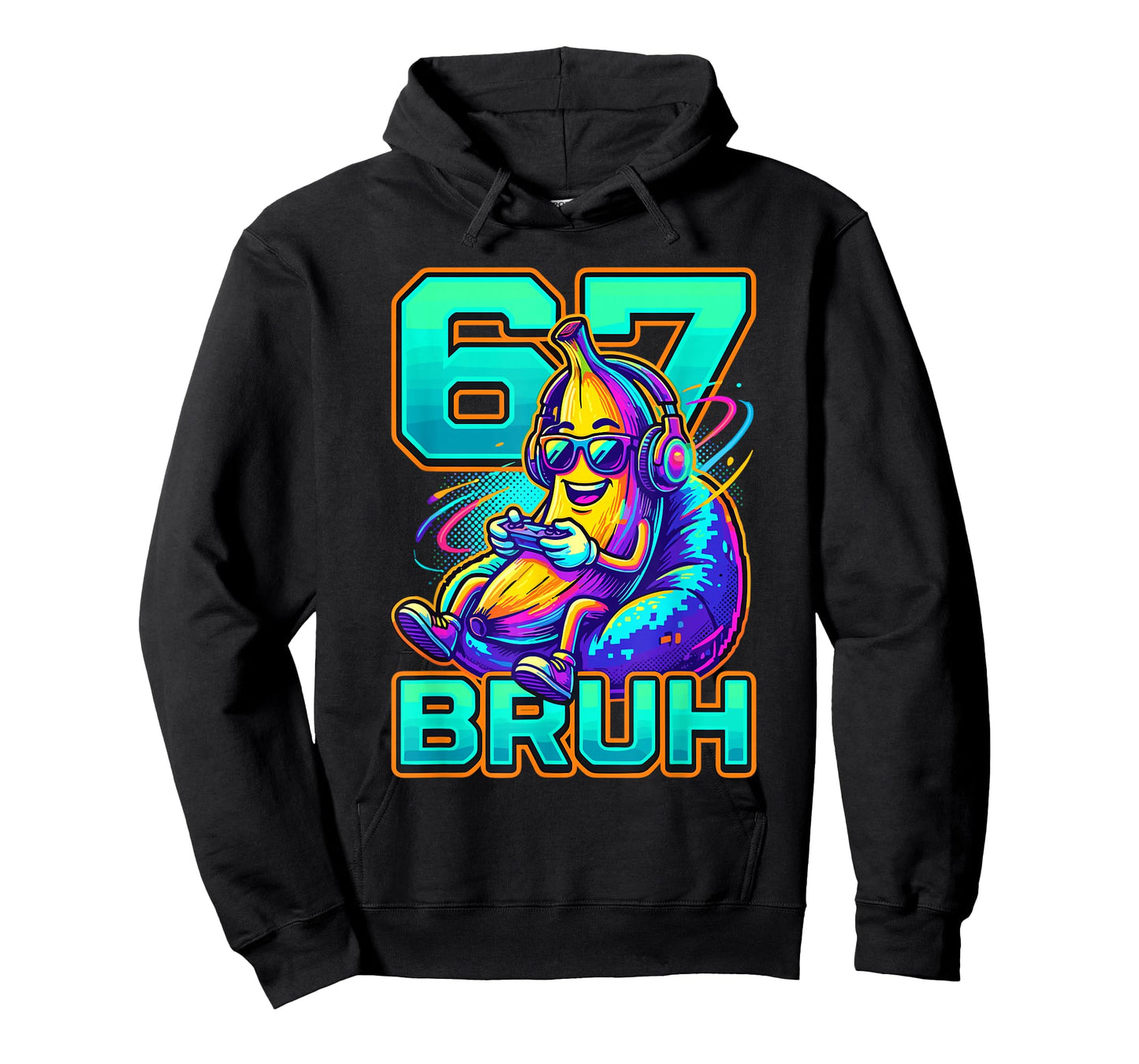 6 7 Funny Banana Gamer 67 Bruh Controller Gaming Six Seven T-Shirt