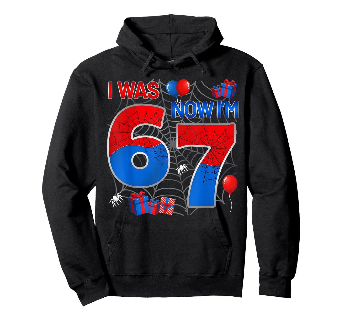 I was 6 Now I'm 7 Year Old Boy Kids 7th Birthday Spider Web T-Shirt