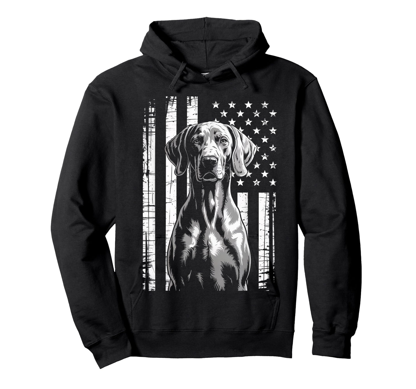 American Flag Weimaraner Dog Patriotic USA T-Shirt
