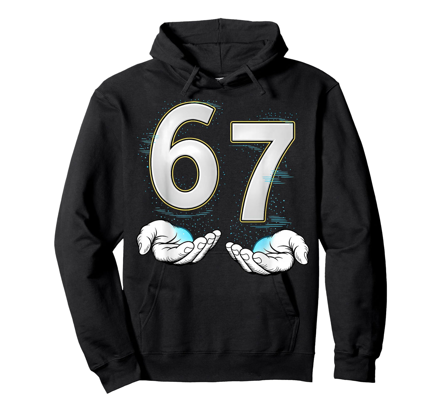 Funny Six Seven 6 7 Meme Gen Alpha Slang 6 7 Hands Boys Men T-Shirt