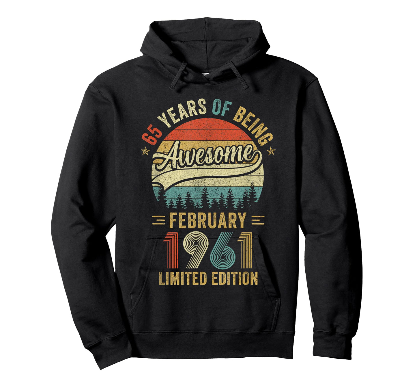 Vintage February 1961 Old 65Th Birthday Men Women T-Shirt