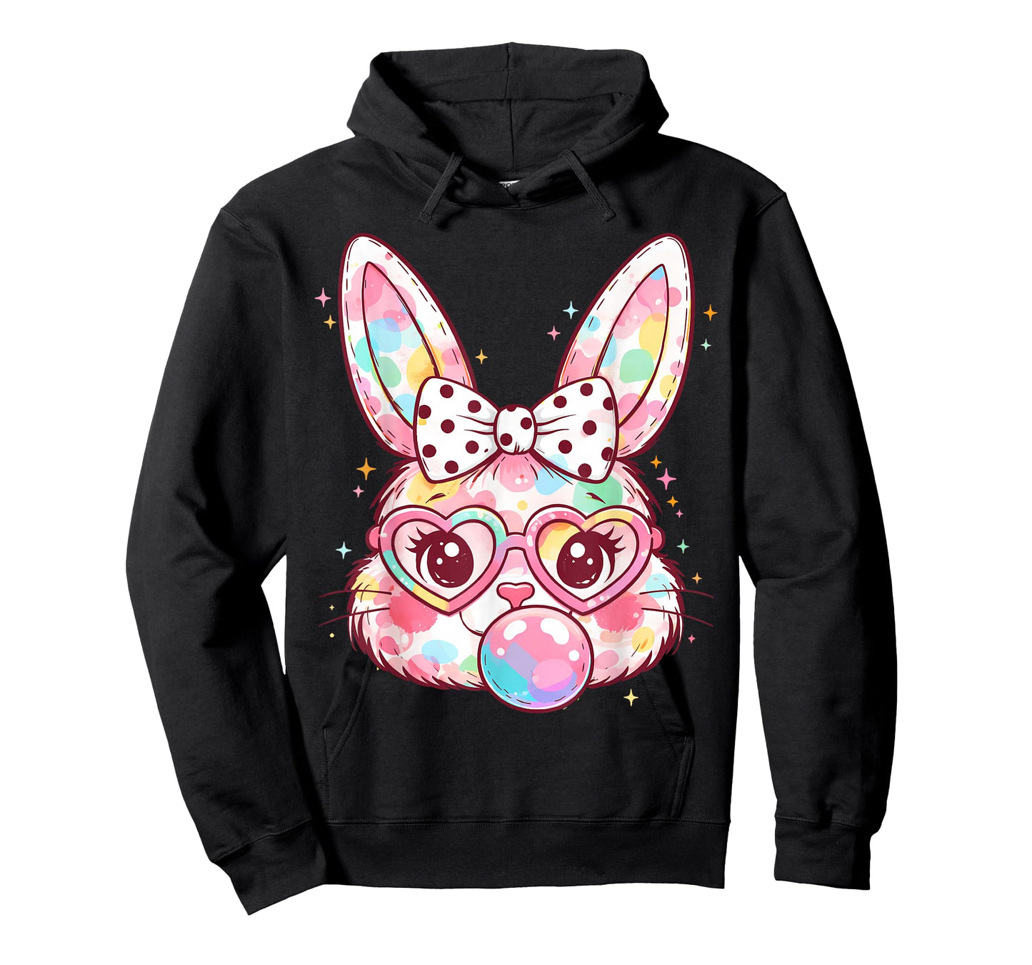 Girls Easter Cute Bunny Face Pink Easter Kids Girls Women T-Shirt