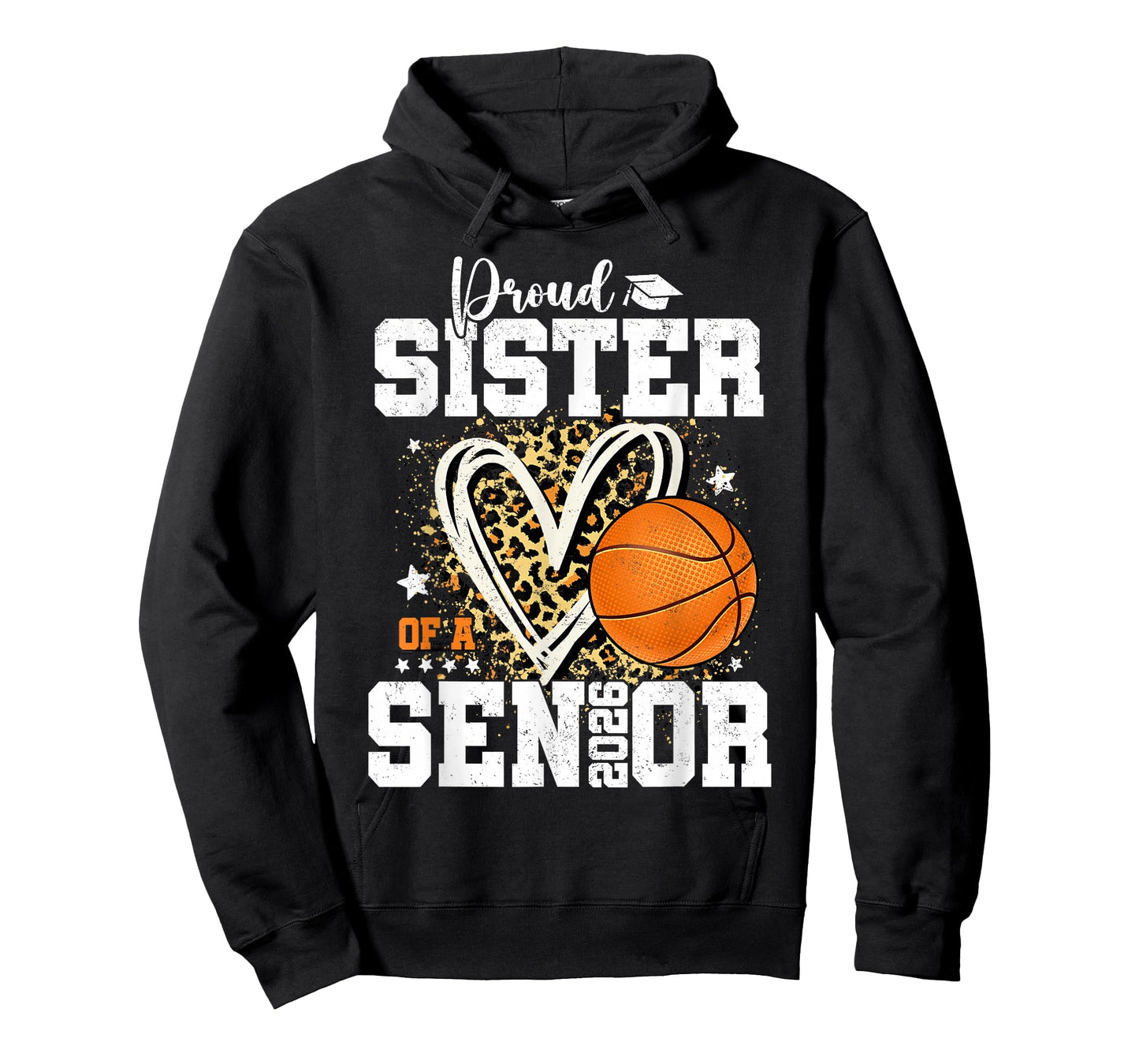Proud Sister of A 2026 Senior Graduate Basketball Leopard T-Shirt