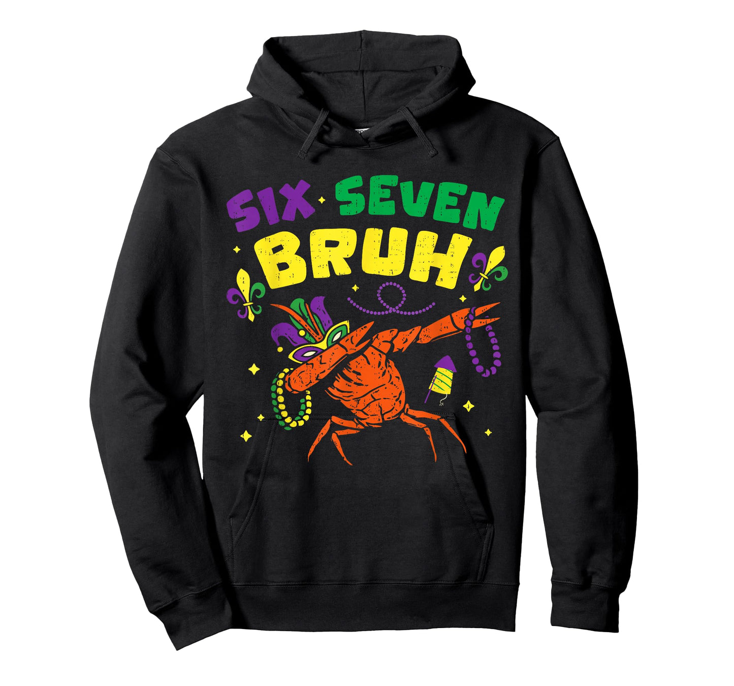 Mardi Gras Six Seven Bruh Crawfish Jester Beads 67 Meme Boys T-Shirt