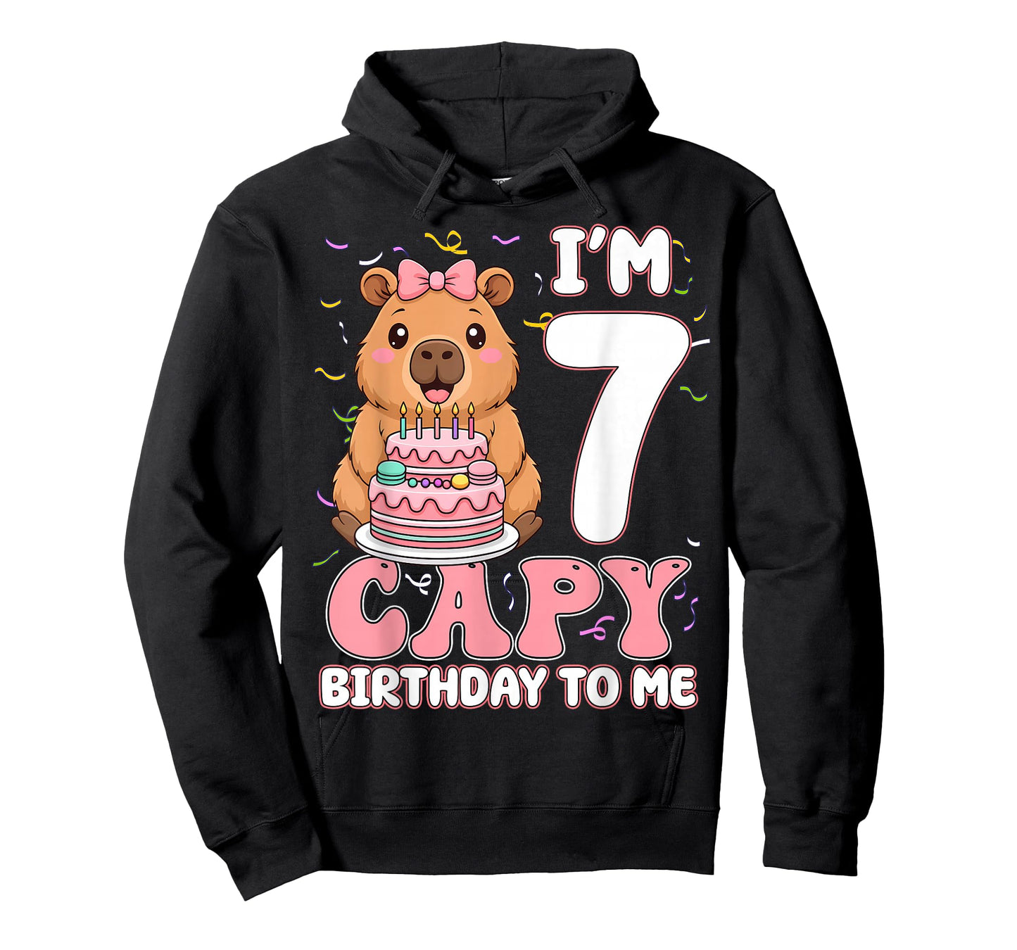 7 Years Old Capy Birthday to Me 7th Birthday Capybara Girl T-Shirt