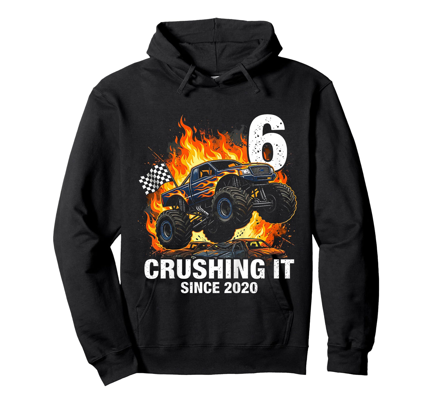 Kids 6th Birthday Truck Turning 6 Years Old Boy Born in 2020 T-Shirt