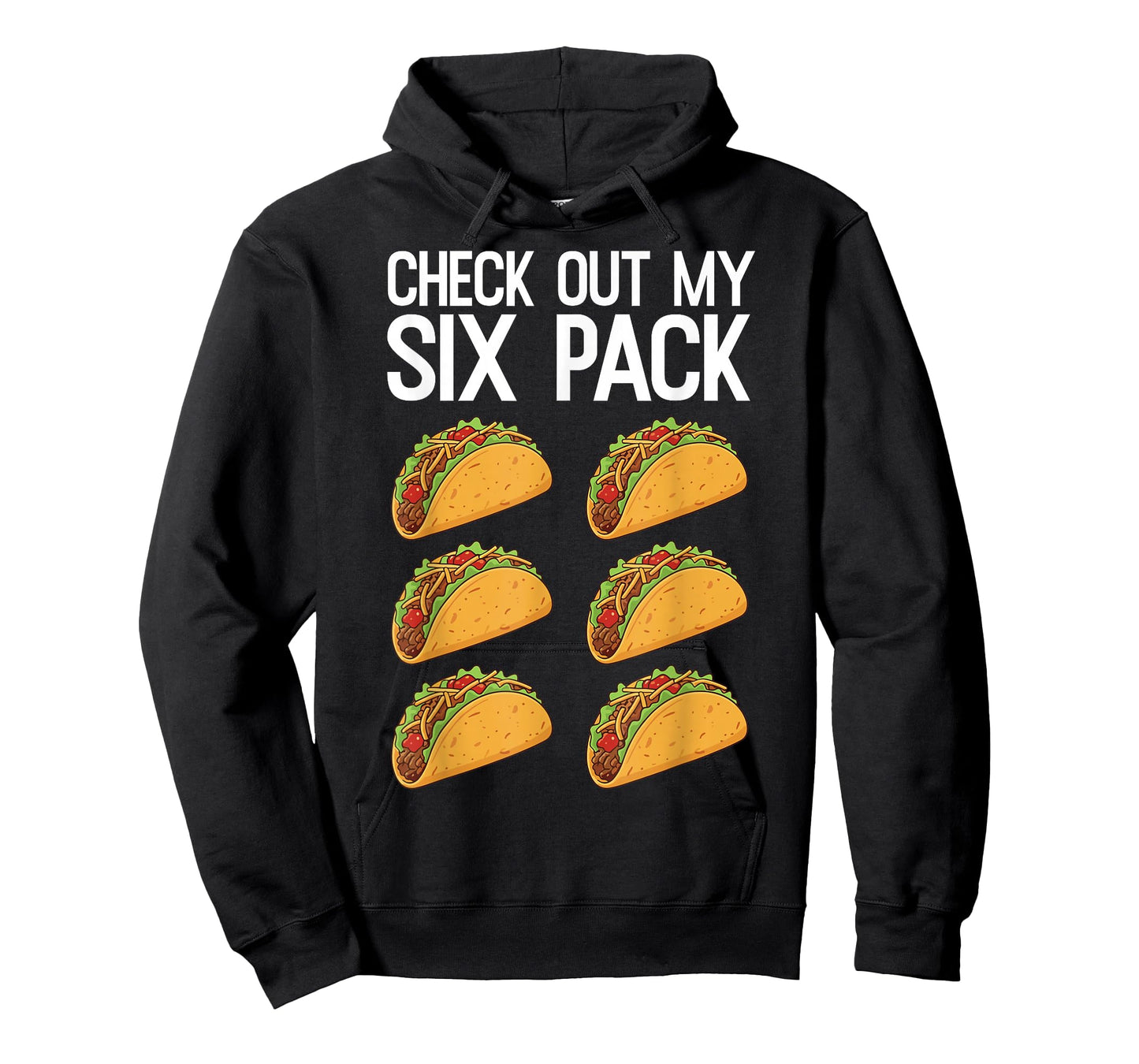 Check Out My Six Pack Funny Taco Lover Dad BOD Mexican Food T-Shirt