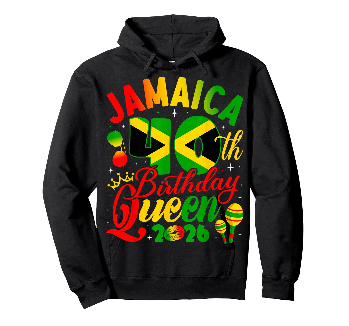 40th Birthday Queen Jamaica Girl Matching Party 2026 T-Shirt