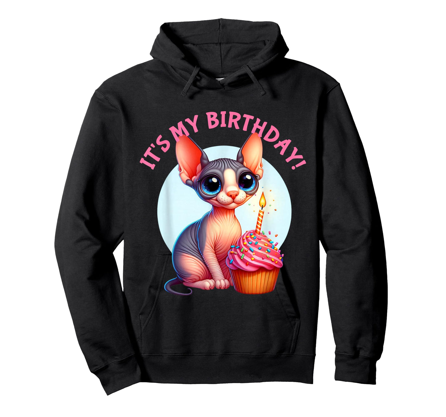Kids Sphynx Cat Its My Birthday Cupcake Favorite Animal T-Shirt