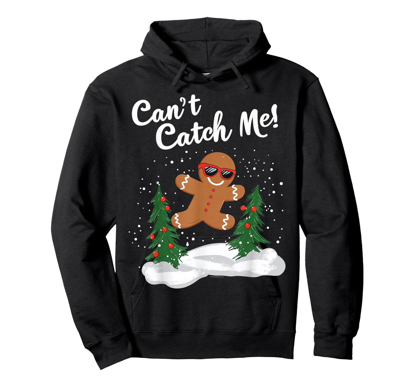 Cant Catch Me Cute Funny Gingerbread Man Christmas Running T-Shirt