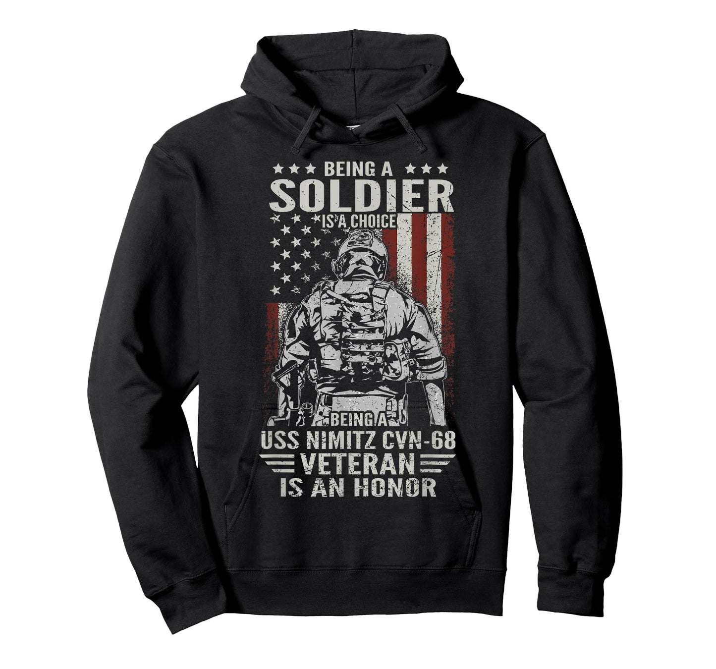 Being USS Nimitz CVN-58 Veteran is an Honor Flag USA T-Shirt