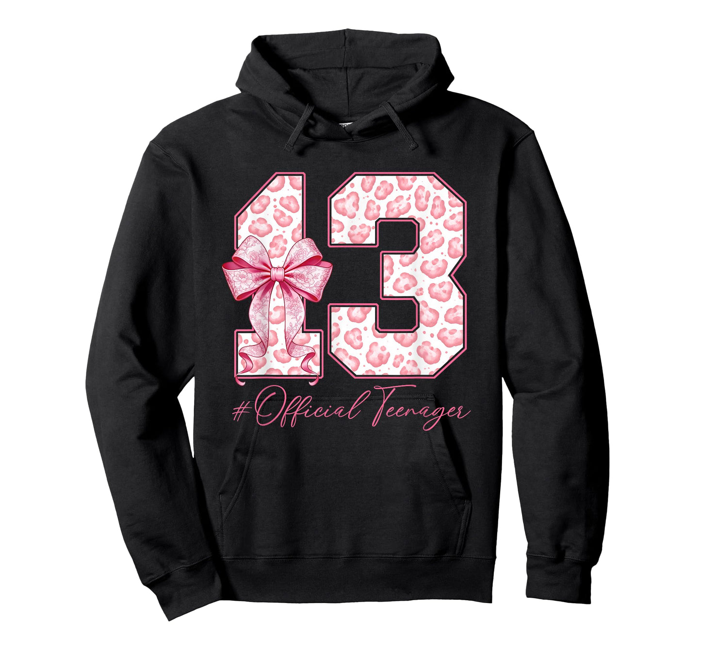 13th Birthday Official Teenager Coquette Bow 13 yr Old Girl T-Shirt
