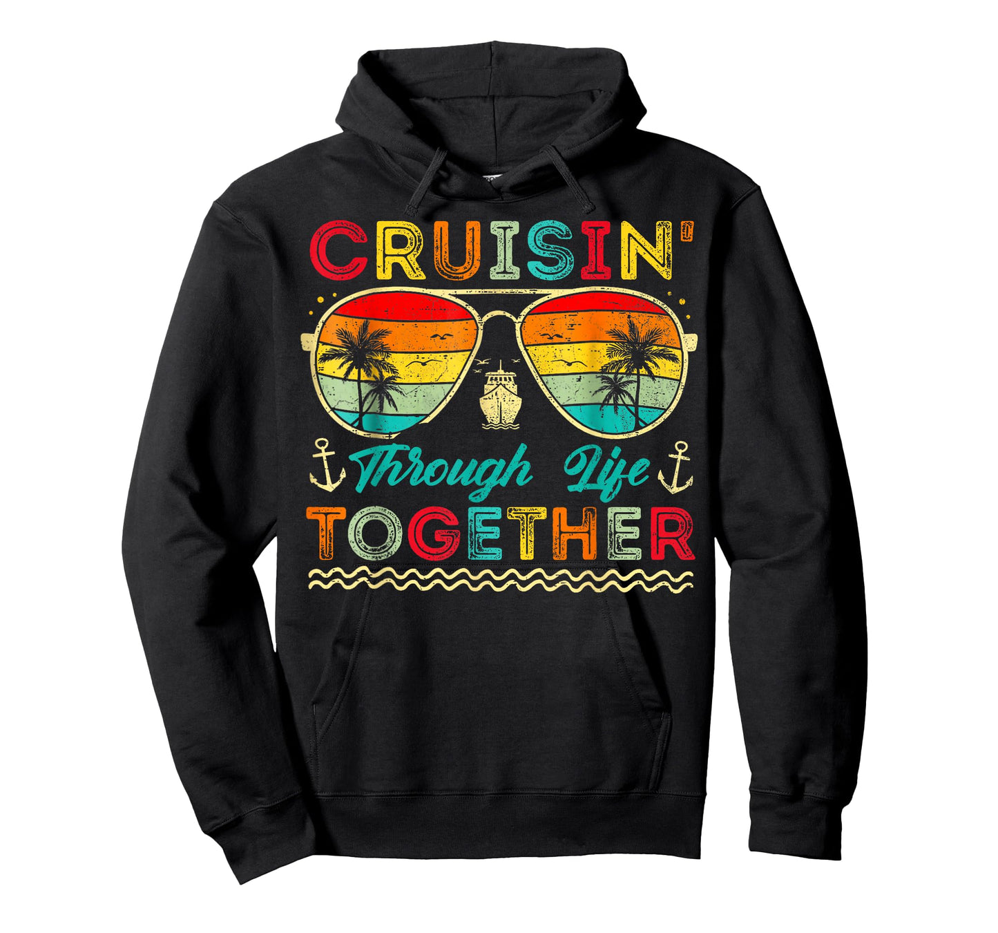 Cruisin Through Life Together Husband and Wife Cruise Couple T-Shirt