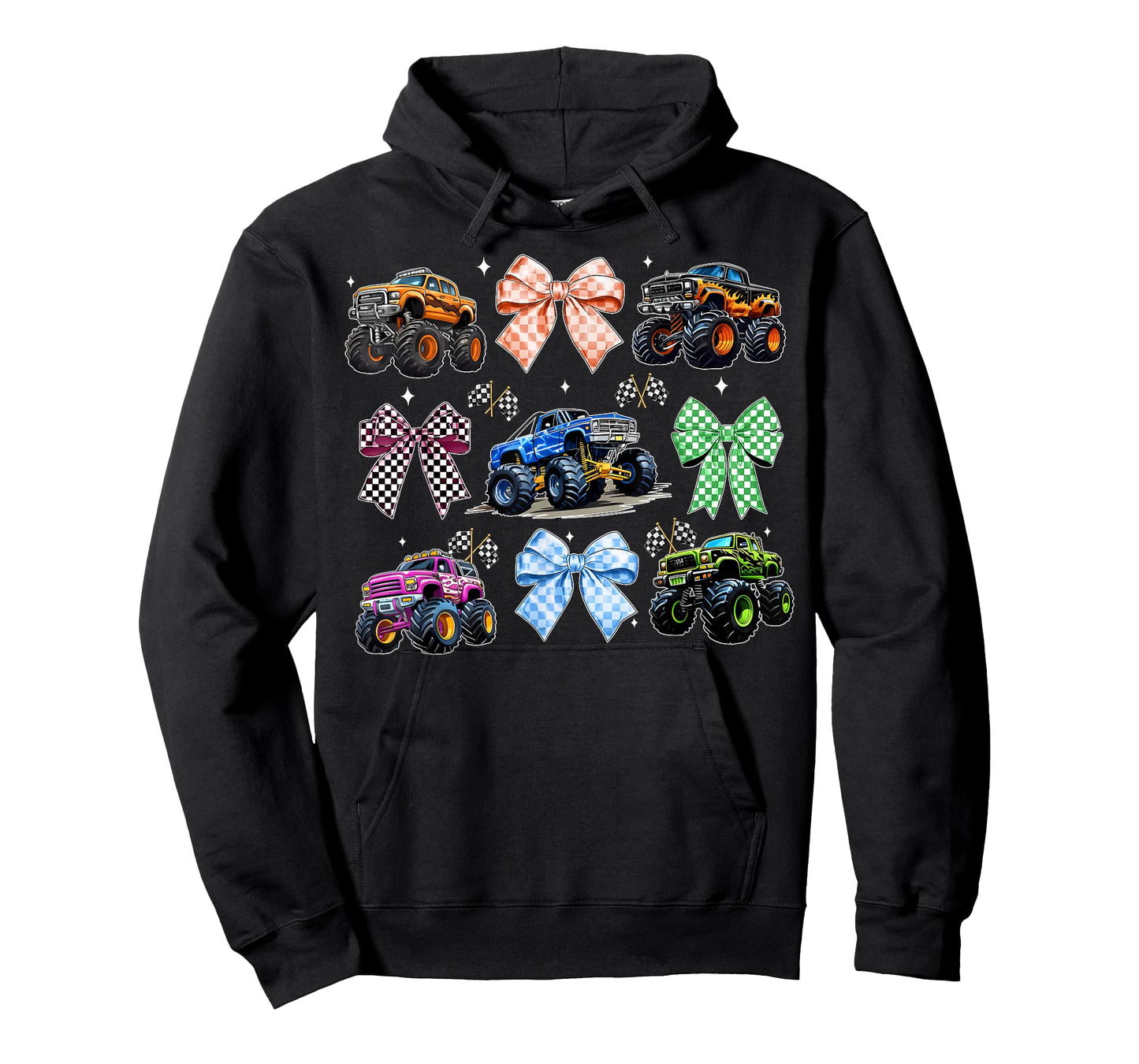 Monster Truck 4 Wheeler Offroad Girl Coquette Bow Pink Mom T-Shirt