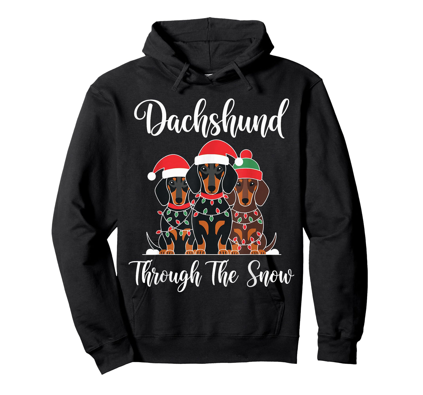 Dachshund Christmas Pajamas Shirt Dachshund Through The Snow T-Shirt