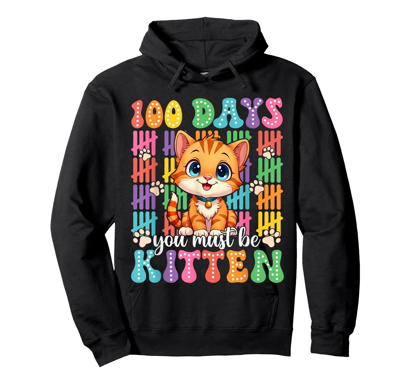 You Must Be Kitten Cat Lover Groovy 100th Day of School Kids T-Shirt