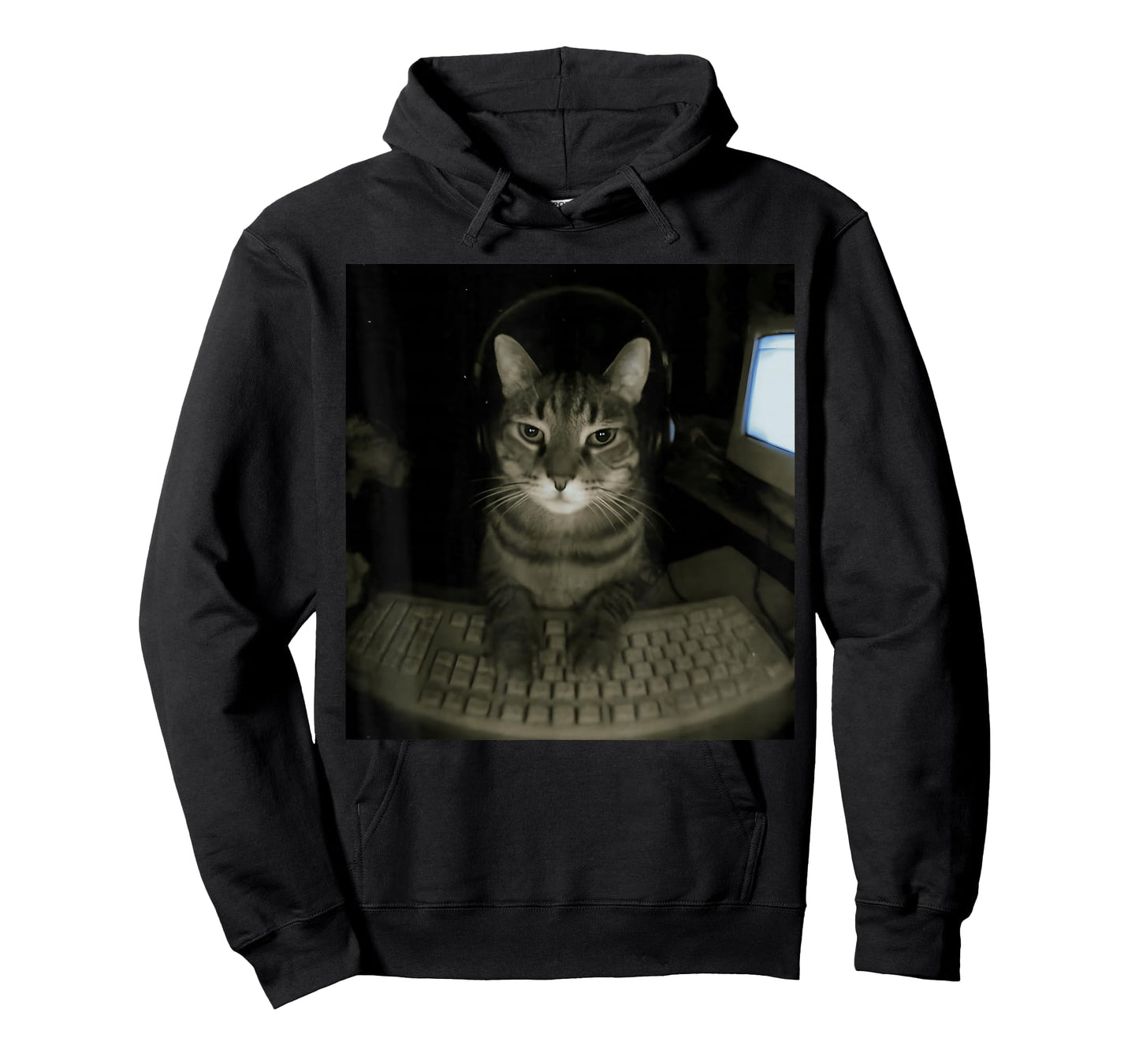 Hacker Cat Meme Funny Computer Cat Kitten Gamer Cat Lover T-Shirt